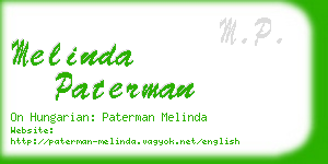 melinda paterman business card